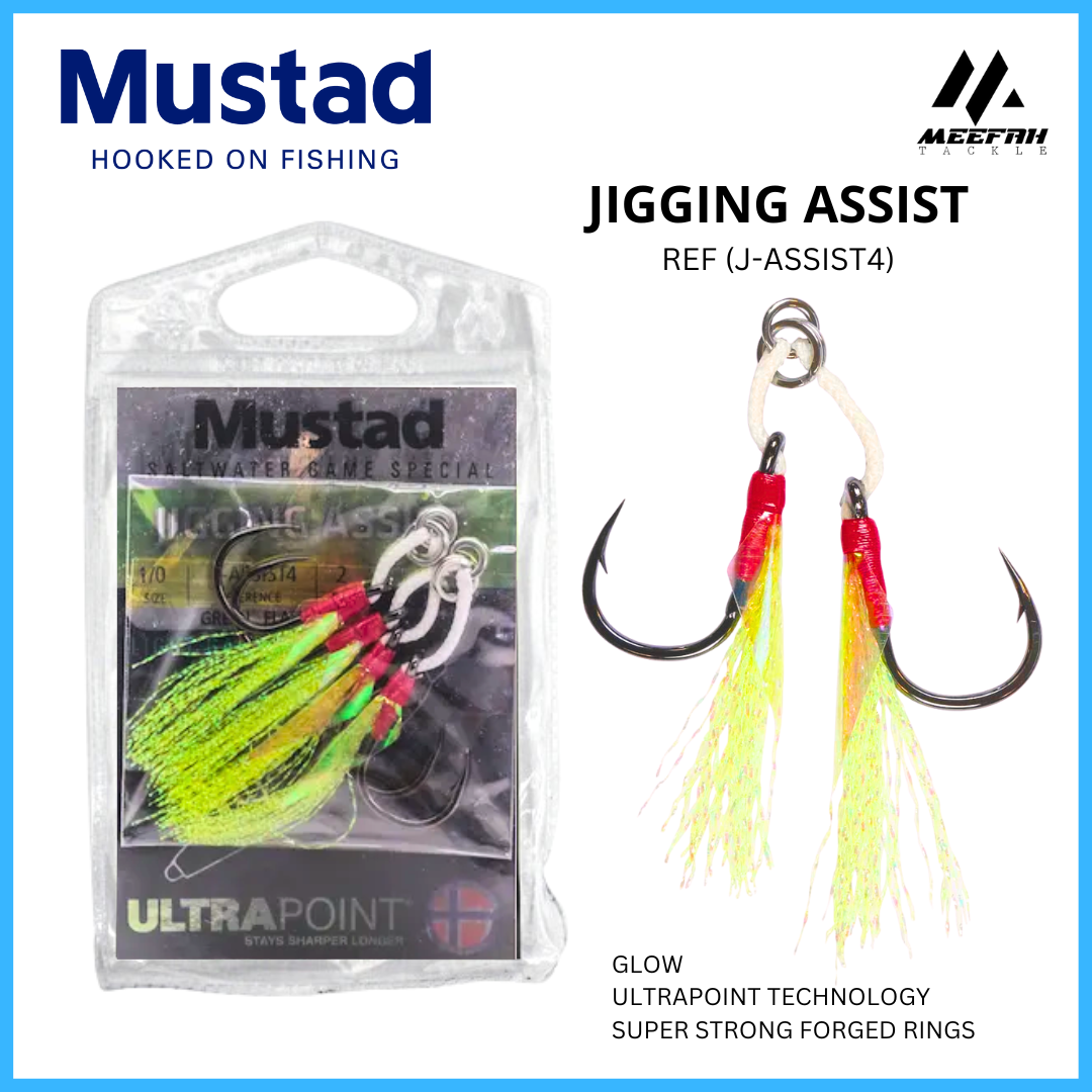 MUSTAD Jigging Assist J - Assist 4 Jigging Fishing Hook Mata Kail – Meefah  Tackle
