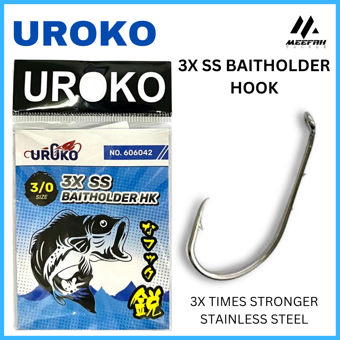 UROKO 3X SS BAITHOLDER - Fishing Hook Mata Kail Pancing – Meefah Tackle