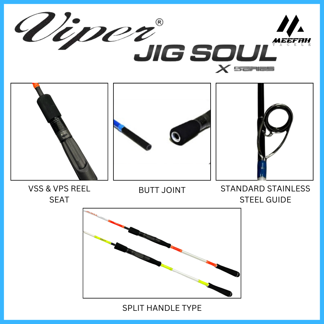 VIPER Jig Soul Rod X Series Jigging Rod 🔥INCLUDE PVC🔥 - Fishing Rod Joran  Pancing – Meefah Tackle