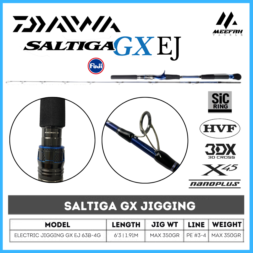 Daiwa Saltiga GX Popping Spinning And Overhead Casting Fishing Rod 2023
