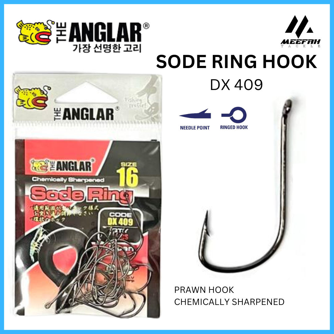 THE ANGLAR SODE RING HOOK PARWN HOOK DX 409 - Fishing Hook Mata