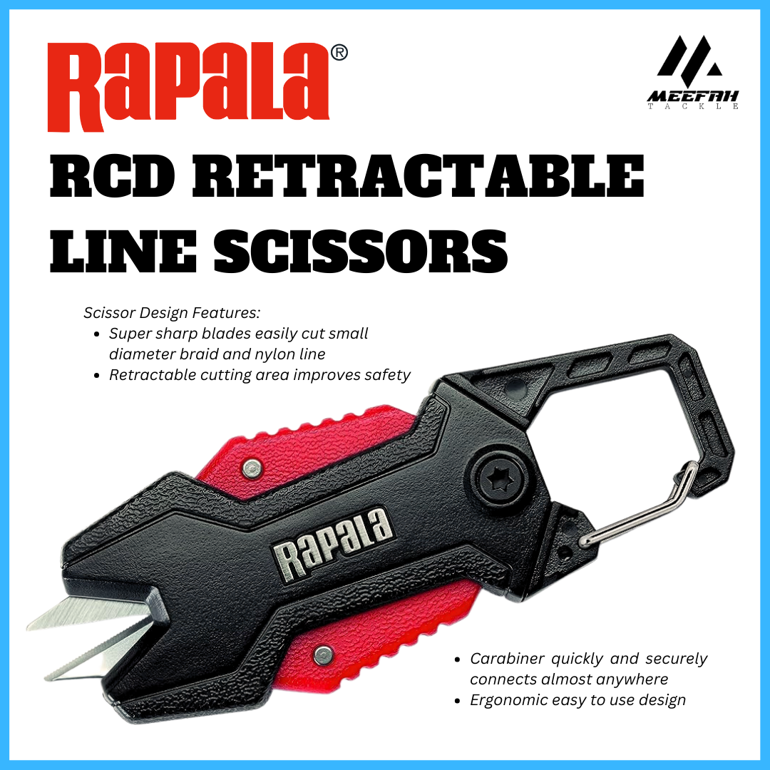 RAPALA RCD RETRACTABLE LINE SCISSORS - Fishing Accessories Outdoor – Meefah  Tackle