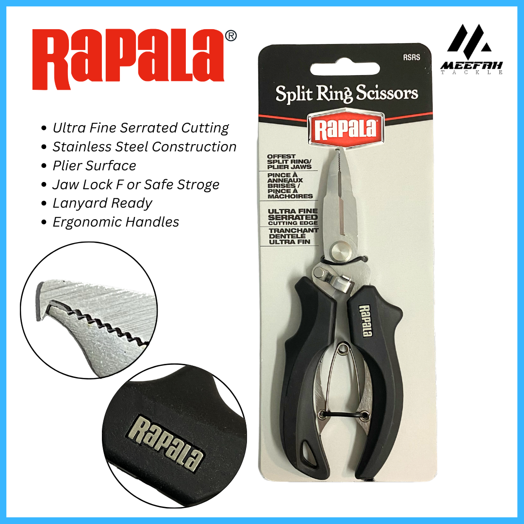NEW 2023 RAPALA Split Ring Scissors Plier RSRS 4 Stainless Steel  Multipurpose Plier - Outdoor Tools Accessories
