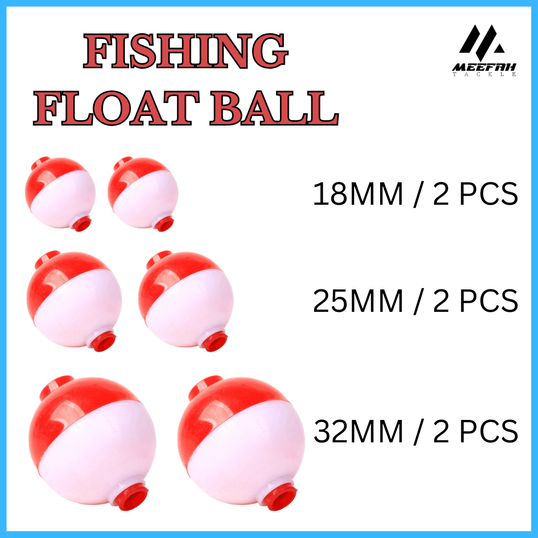 FISHING FLOAT BALL 18MM 25MM 32 MM ( 2 PCS ) - Fishing Accessories Float  Pelampung Pancing – Meefah Tackle