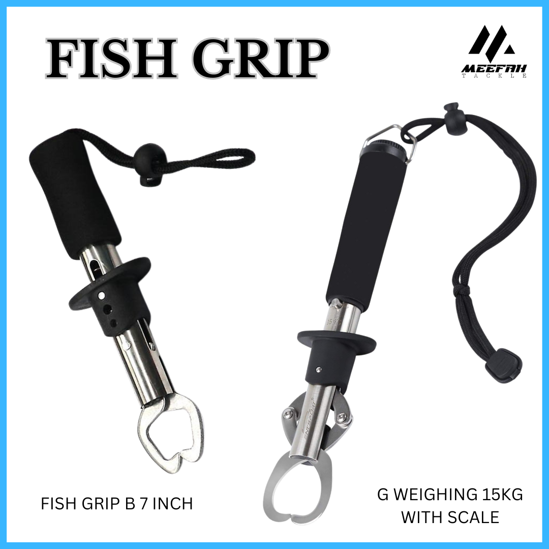 Stainless Steel Fish Grip Fish Gripper Grip Ikan 15kg (1pc) - Fish Grip  Fishing Accessories Tools – Meefah Tackle