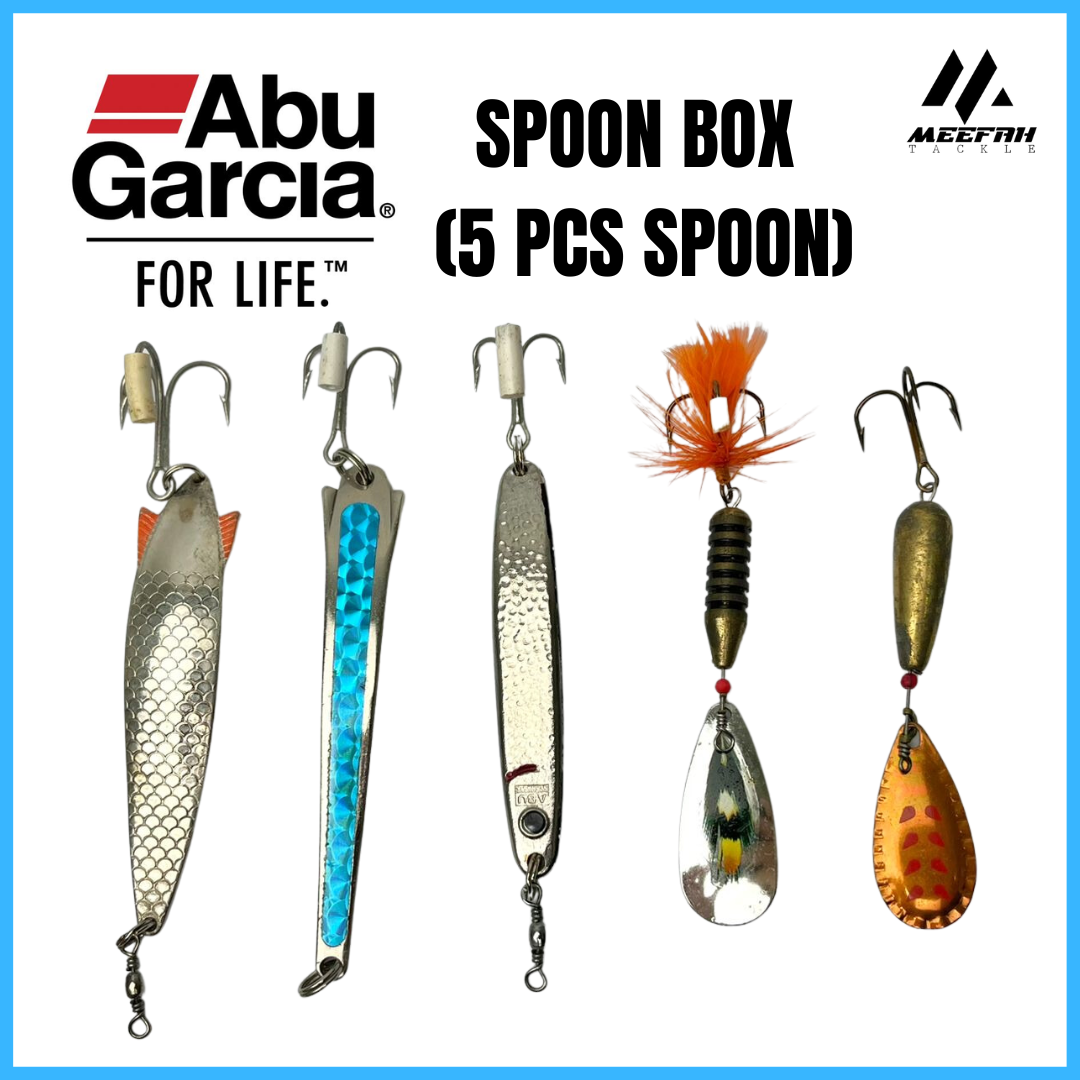 ABU GARCIA Vintage Spoon Spinner 5in1 Set Box -Fishing Spoon Box Set Pancing