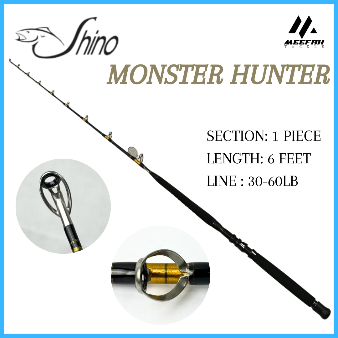 SHINO MONSTER HUNTER ROD INCLUDE PVC - Fishing Rod For Electric