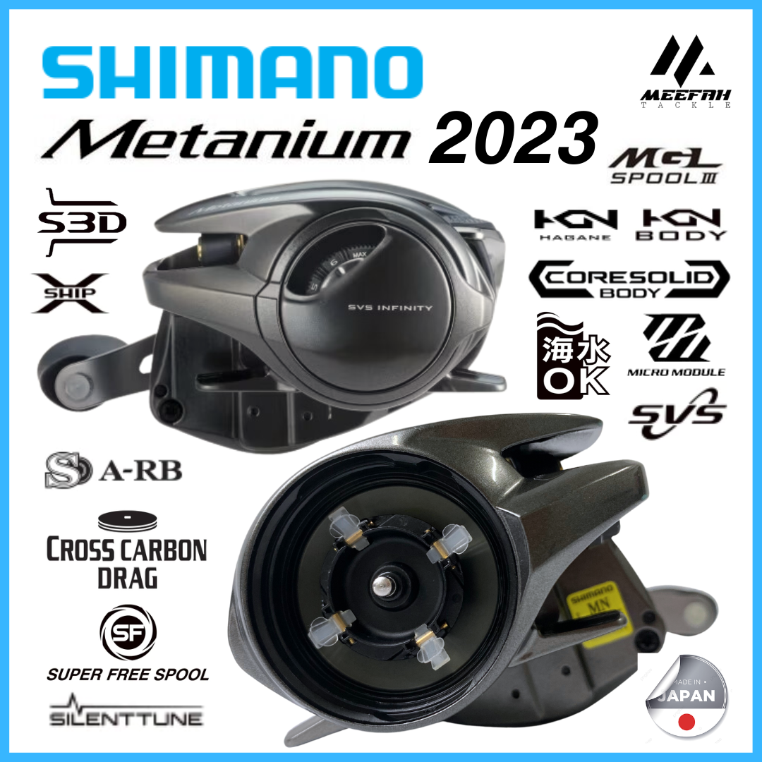 Shimano 2023 METANIUM MGL 🔥1 YEAR WARRANTY + TSHIRT🔥 - Baitcasting BC  Fishing Reel – Meefah Tackle