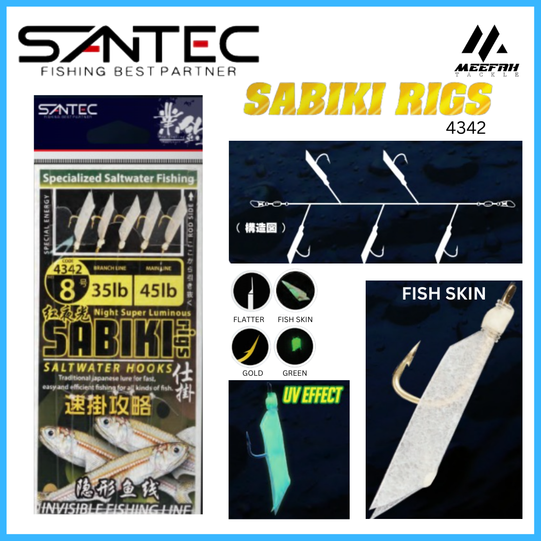 SANTEC SABIKI 4342 FISH SKIN - Fishing Lure Apollo Invisible Line