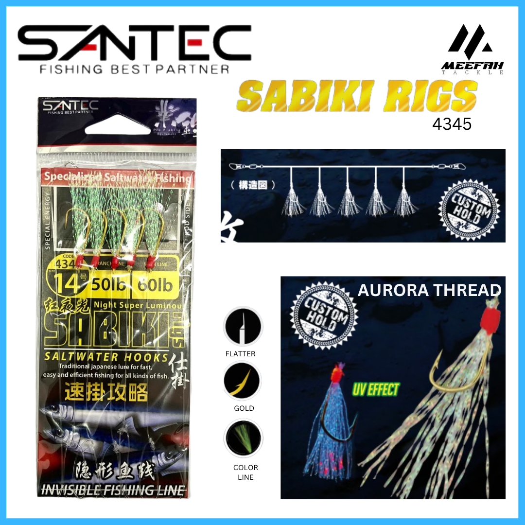 SANTEC SABIKI 4345 AURORA THREAD - Fishing Lure Apollo Invisible Line –  Meefah Tackle