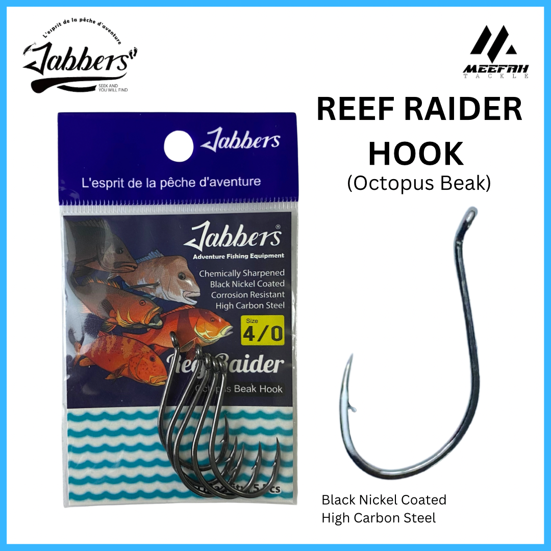 Meefah Tackle】Jabbers - Reef Raider Octopus Beak Hook - Octopus Beak  Fishing Hook Mata Kail