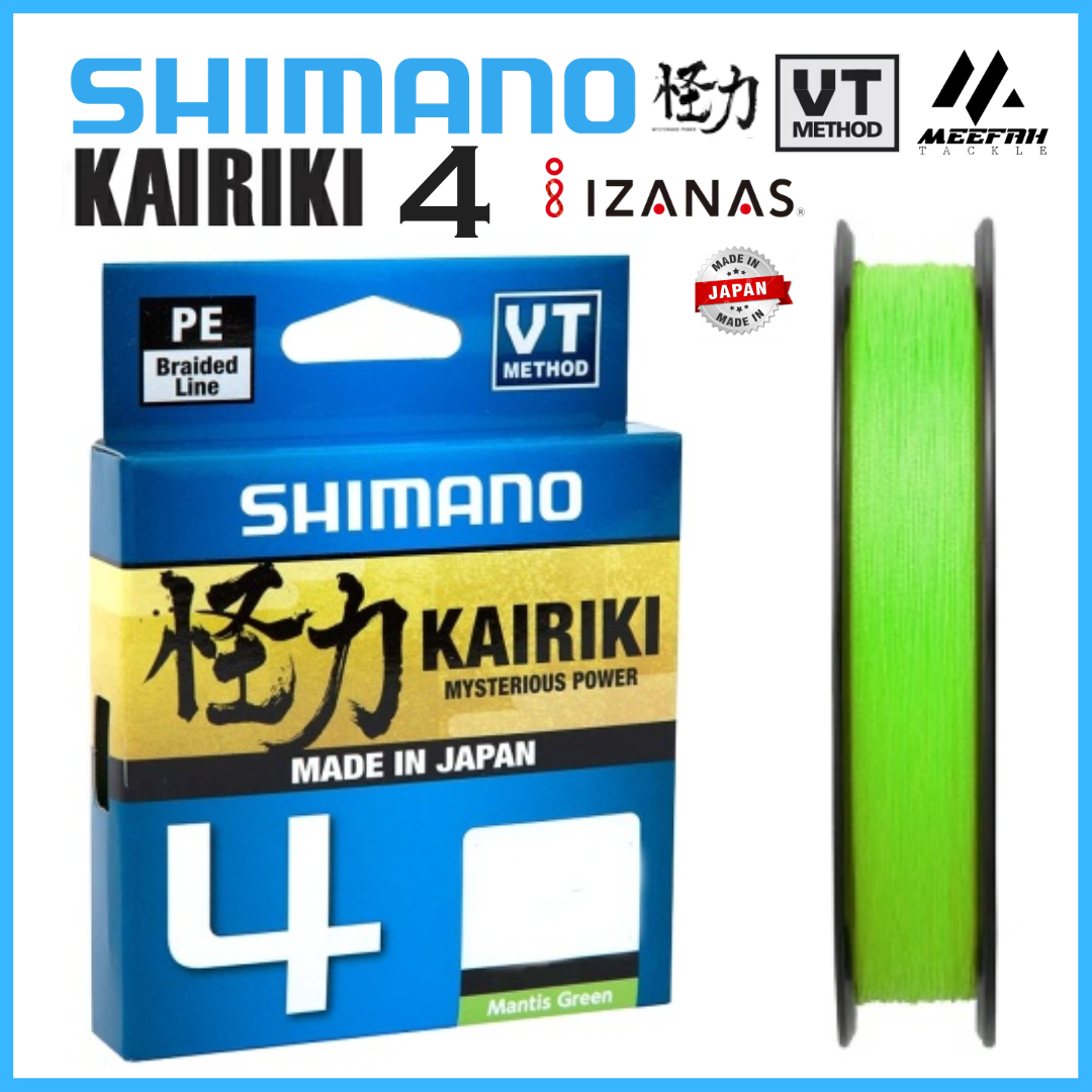 SHIMANO Kairiki X4 Pe Braid 150M ( Made in Japan ) - Braided Fishing Line  Tali Pancing Benang – Meefah Tackle