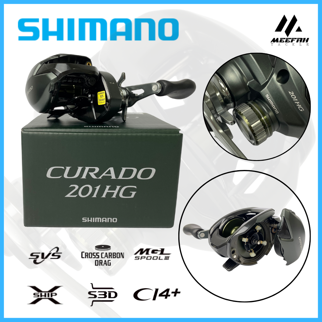 Shimano 2023 Curado M & 2017 Curado K 201 Series 🔥FREE GIFT🔥 -  Baitcasting Fishing Reel Mesin Pancing