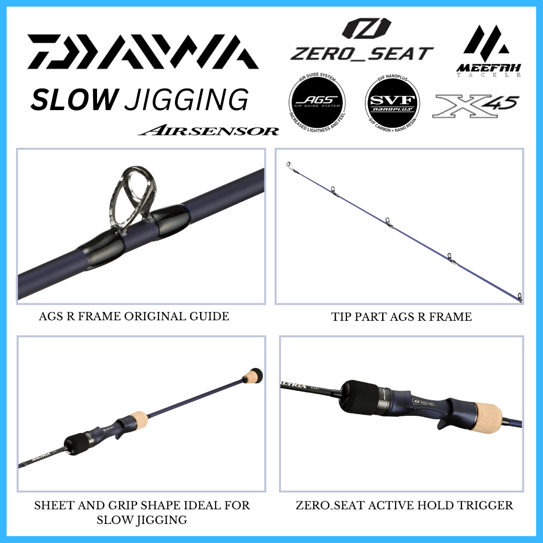 DAIWA 2023 SALTIGA SJ JIGGING ROD INCLUDE PVC - Fishing Rod Joran Pancing