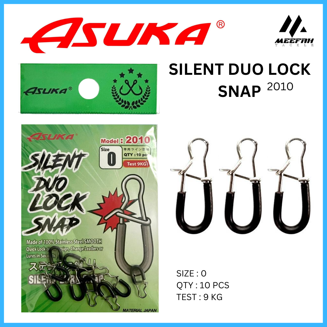 ASUKA SILENT DUO LOCK SNAP 2010 - Fishing Swivel & Snap Kili Pancing –  Meefah Tackle