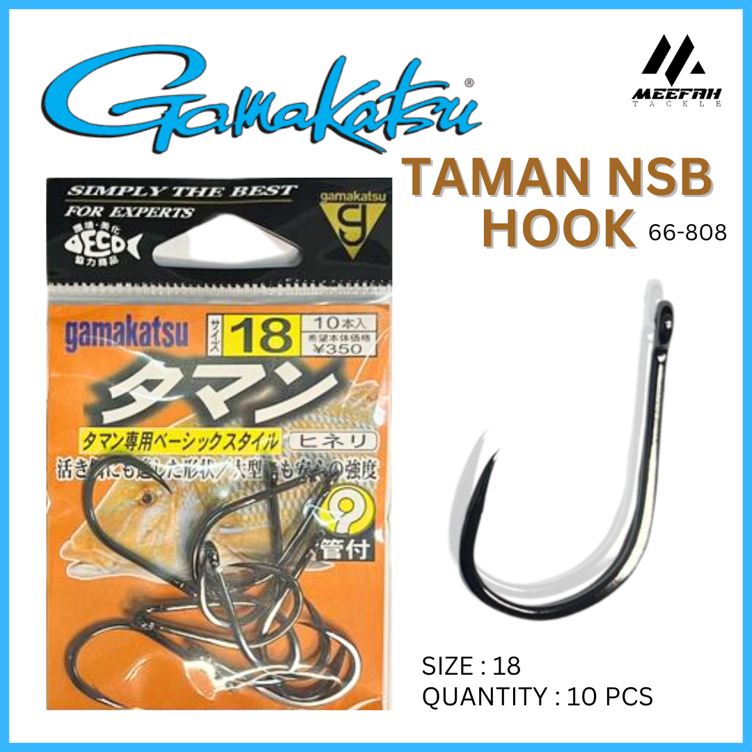 GAMAKATSU TAMAN NSB BLACK HOOK 66-808 - Fishing Hook Mata Kail Pancing