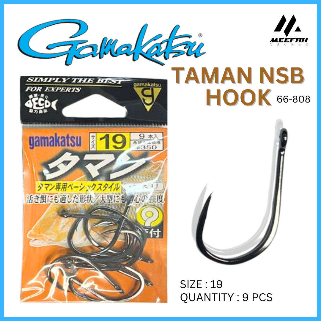 GAMAKATSU TAMAN NSB BLACK HOOK 66-808 - Fishing Hook Mata Kail Pancing –  Meefah Tackle