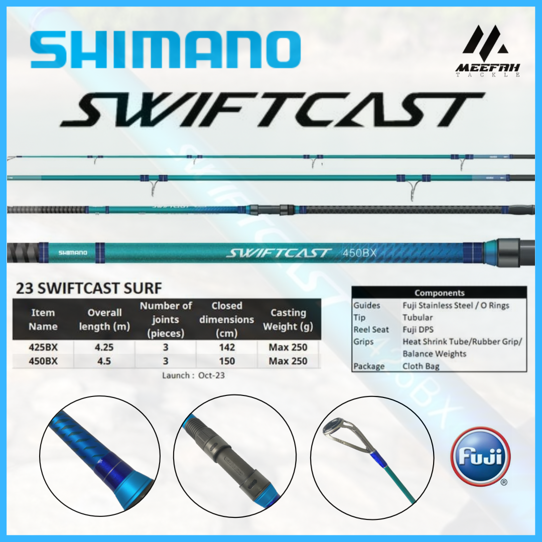SHIMANO 2023 SWIFTCAST SURF ROD INCLUDE PVC - Fishing Surf Rod