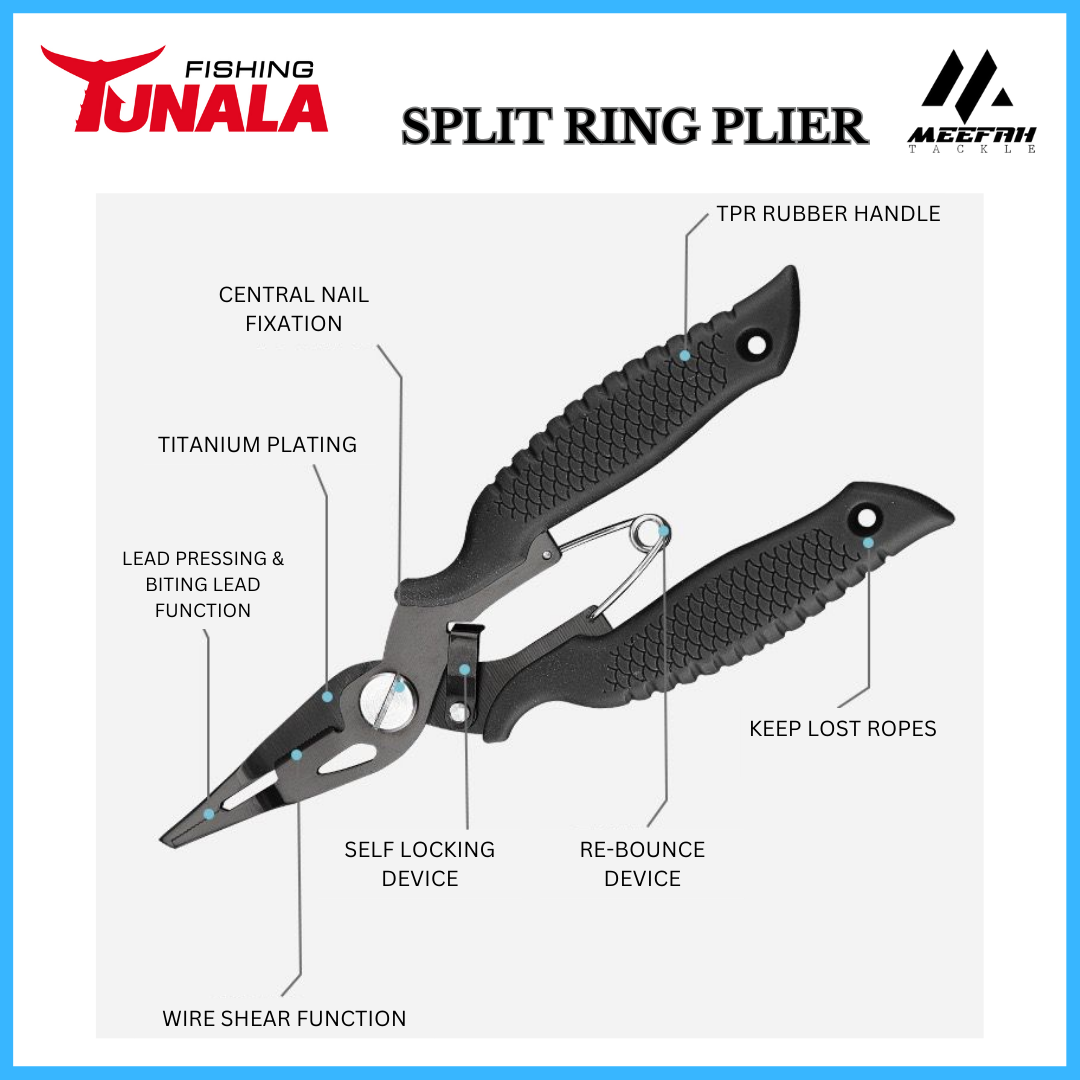 TUNALA SPLIT RING PLIER - Fishing Plier Playar Pancing – Meefah Tackle