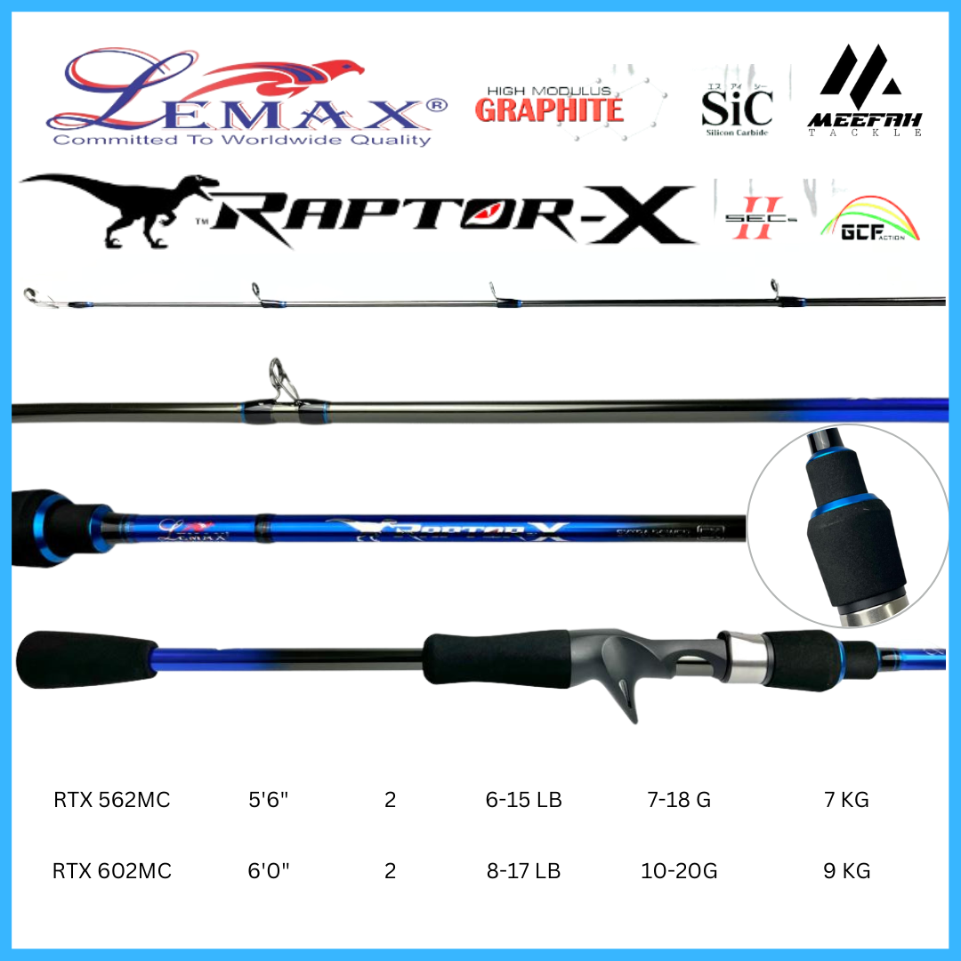 LEMAX RAPTOR-X ROD 🔥 INCLUDE PVC 🔥 - Fishing Rod Joran Pancing