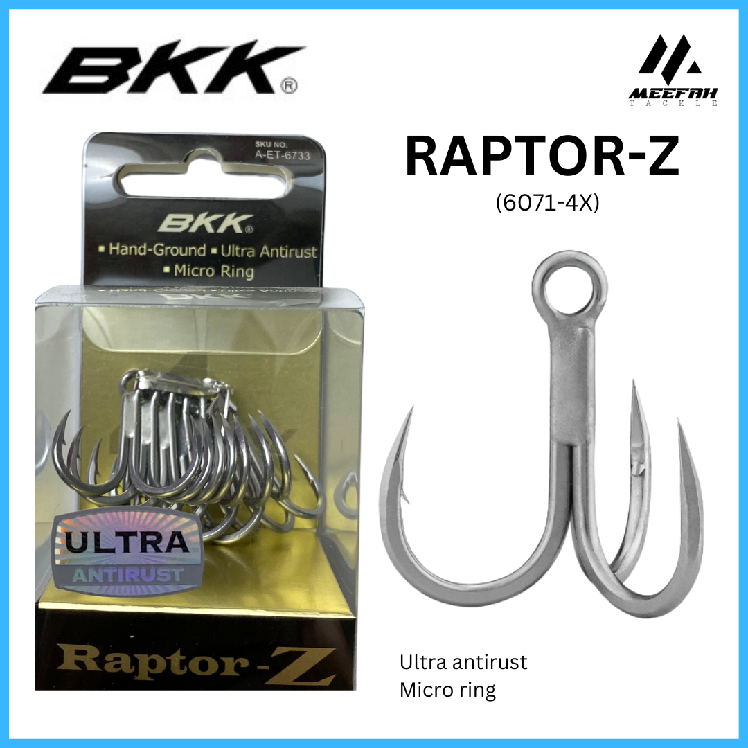Meefah Tackle】BKK RAPTOR-Z 6071 TREBLE HOOK - Treble Hook Fishing Hook Kail  Mata Tiga