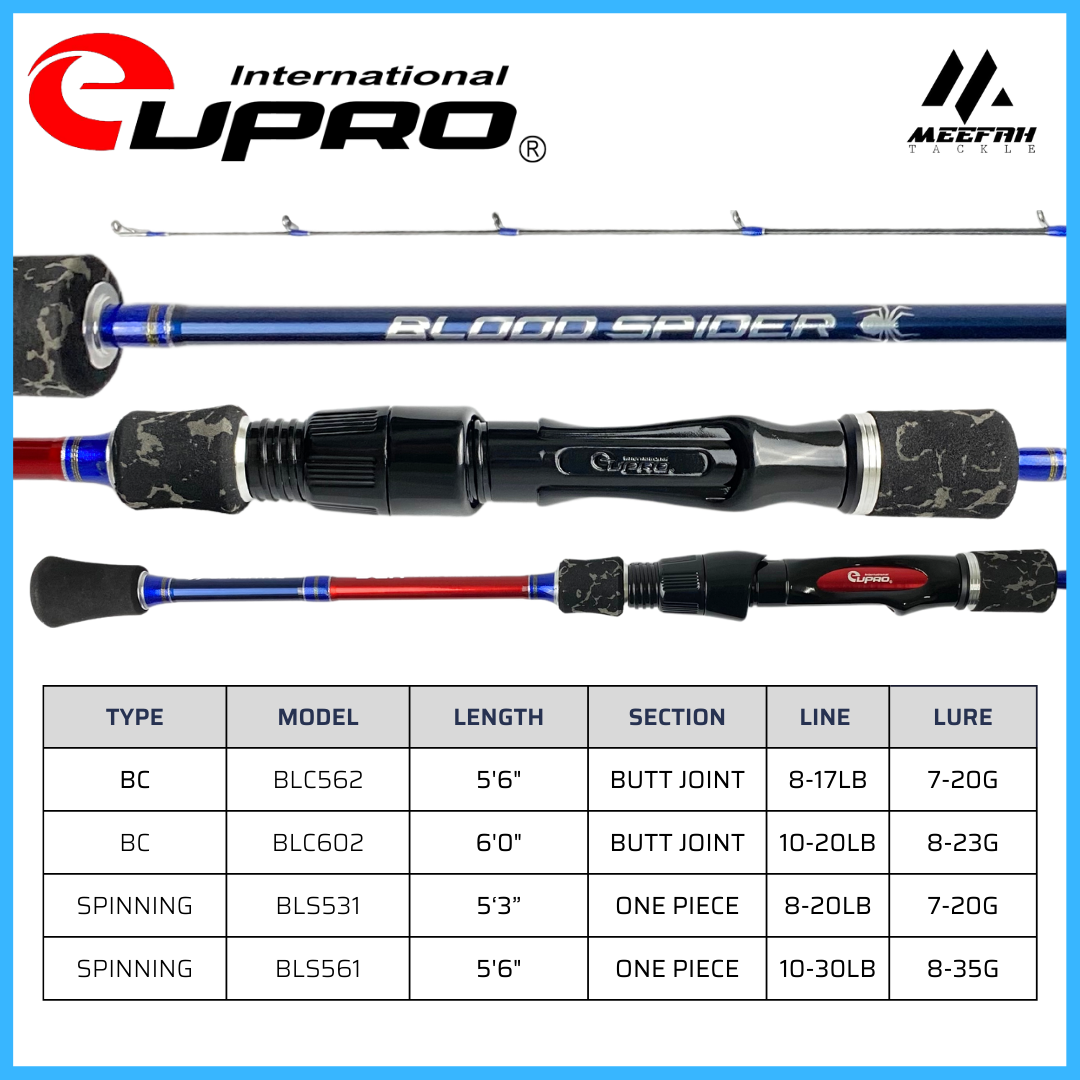 JOM PANCING) Eupro - Tornado Medium Heavy/Heavy Spinning Rod/Joran