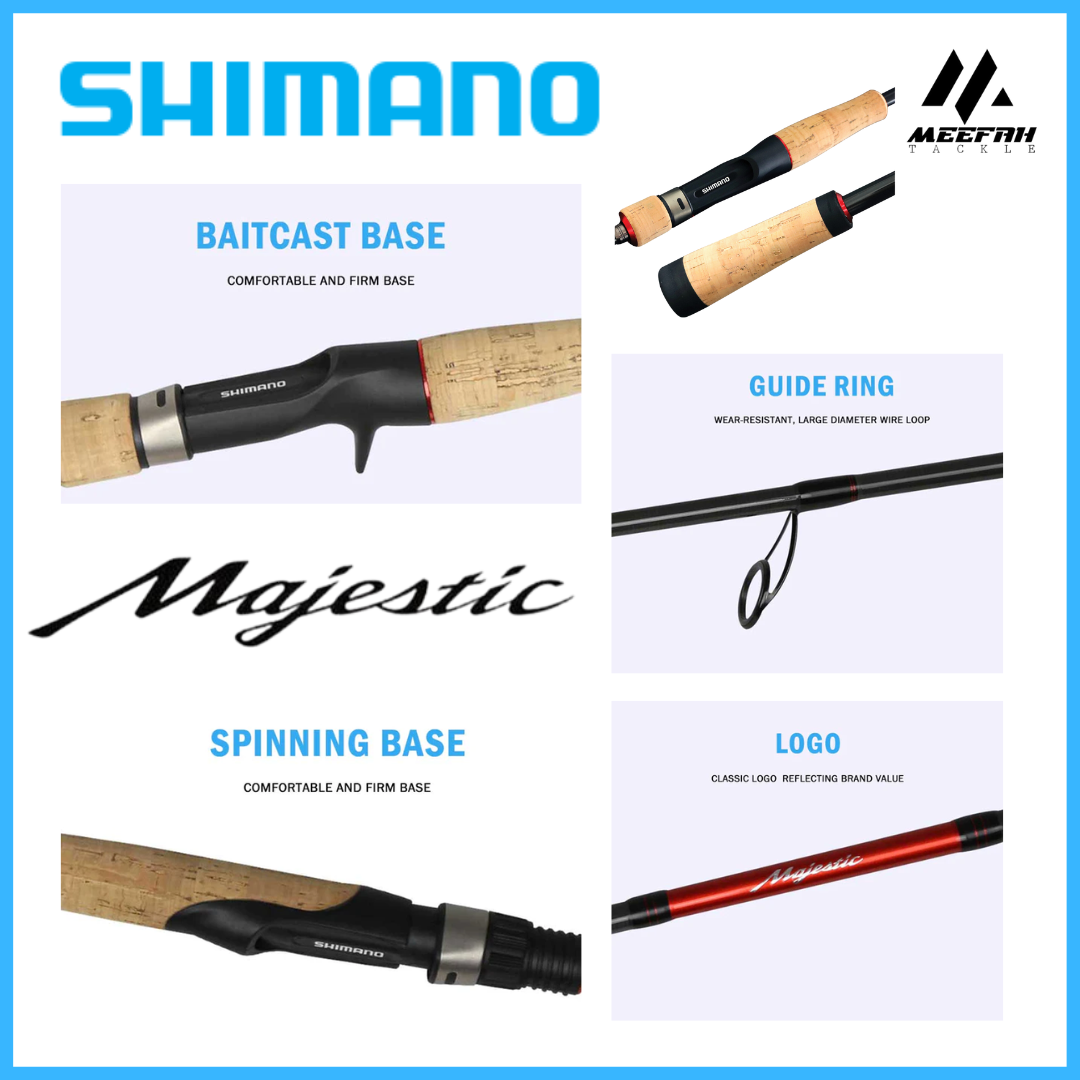 SHIMANO 2020 Majestic Series 🔥 PVC Pipe 🔥- Baitcasting BC / Spinning  Fishing Rod Joran Pancing