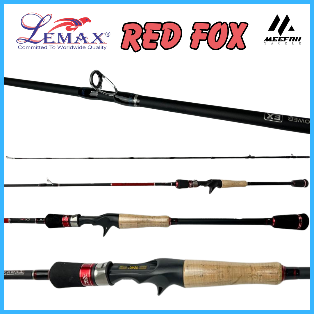 LEMAX RED FOX ROD🔥PVC PIPE🔥 - Spinning Fishing Rod Pancing – Meefah Tackle
