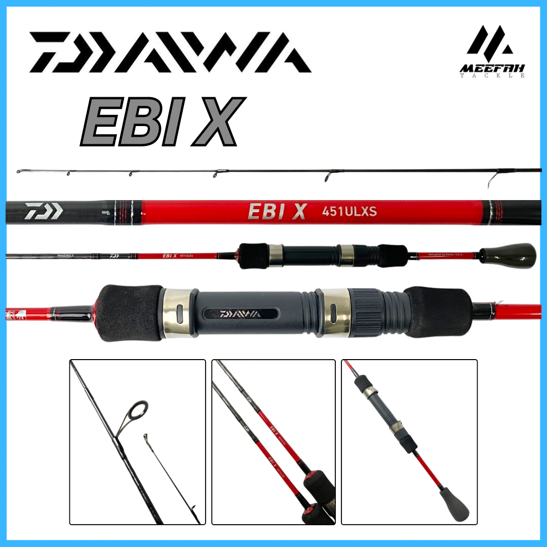 DAIWA 2020 2023 Ebi X Rod INCLUDE PVC PIPE Spinning Ultralight Fishing Rod  Pancing – Meefah Tackle