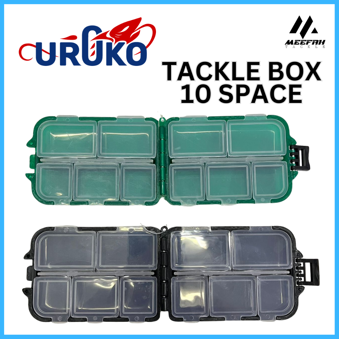UROKO TACKLE BOX 10 SPACE - Fishing Tackle Box Accessories Pancing – Meefah  Tackle