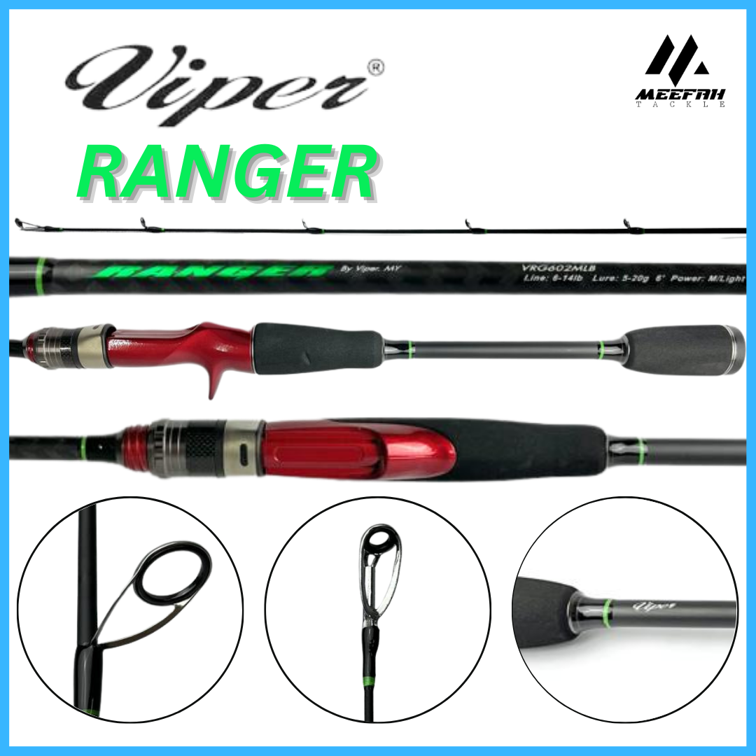VIPER Ranger Baitcast & Spinning Rod 🔥 INCLUDE PVC 🔥 - Fishing Rod Joran  Pancing