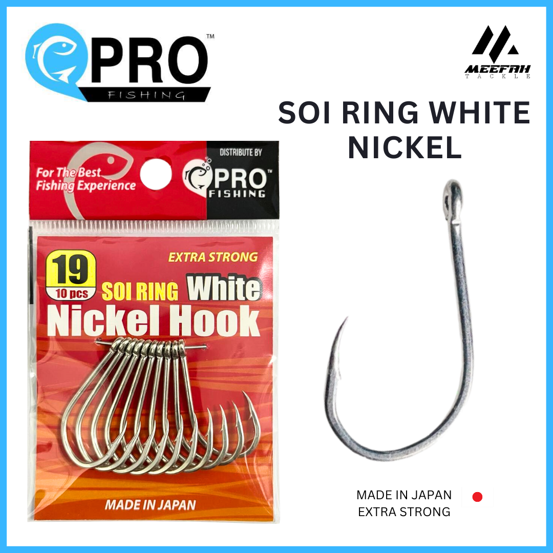 PROFISHING SOI RING WHITE NICKLE HOOK - Soi Fishing Hook Mata Kail