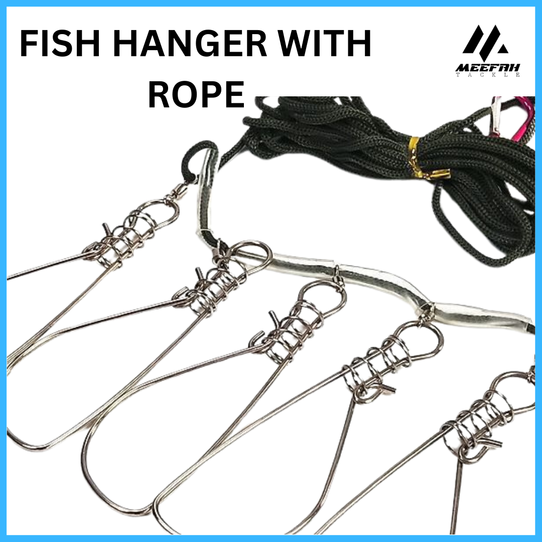 4 Sets 5 Fishing Gear Fishing Tackle Fishing Rope Wire clamp Tool Heavy  Duty Fishing line Fishing Lock Buckle Wire Fishing Stringer Live Fish  Button