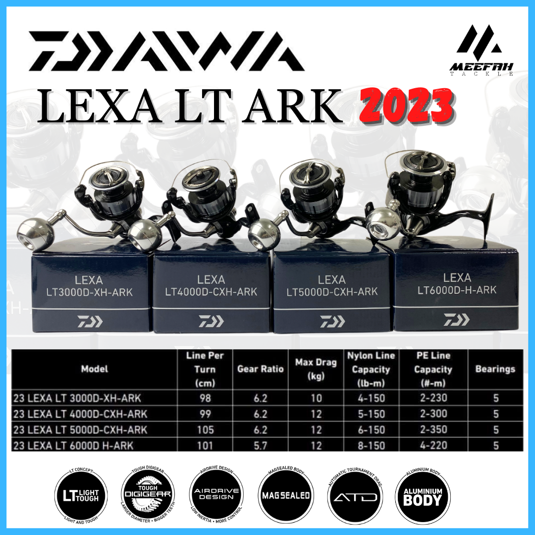 DAIWA 2023 LEXA LT ARK 🔥1 YEAR WARRANTY + FREE GIFT🔥 - Spinning Fishing  Reel Mesin Pancing – Meefah Tackle