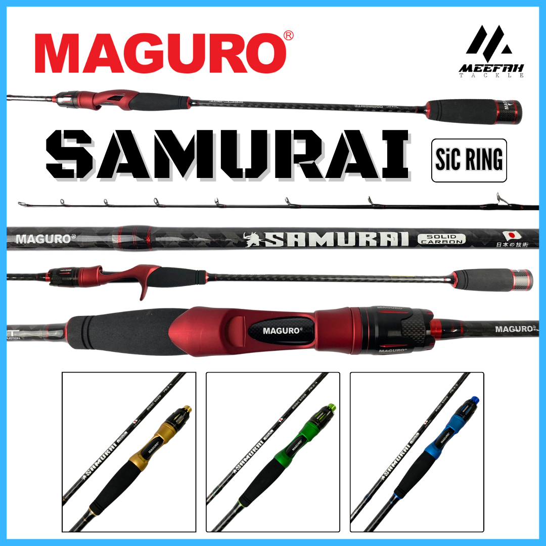 MAGURO SAMURAI SOLID CARBON ROD 🔥INCLUDE PVC🔥 - Fishing Rod Joran Pancing  – Meefah Tackle
