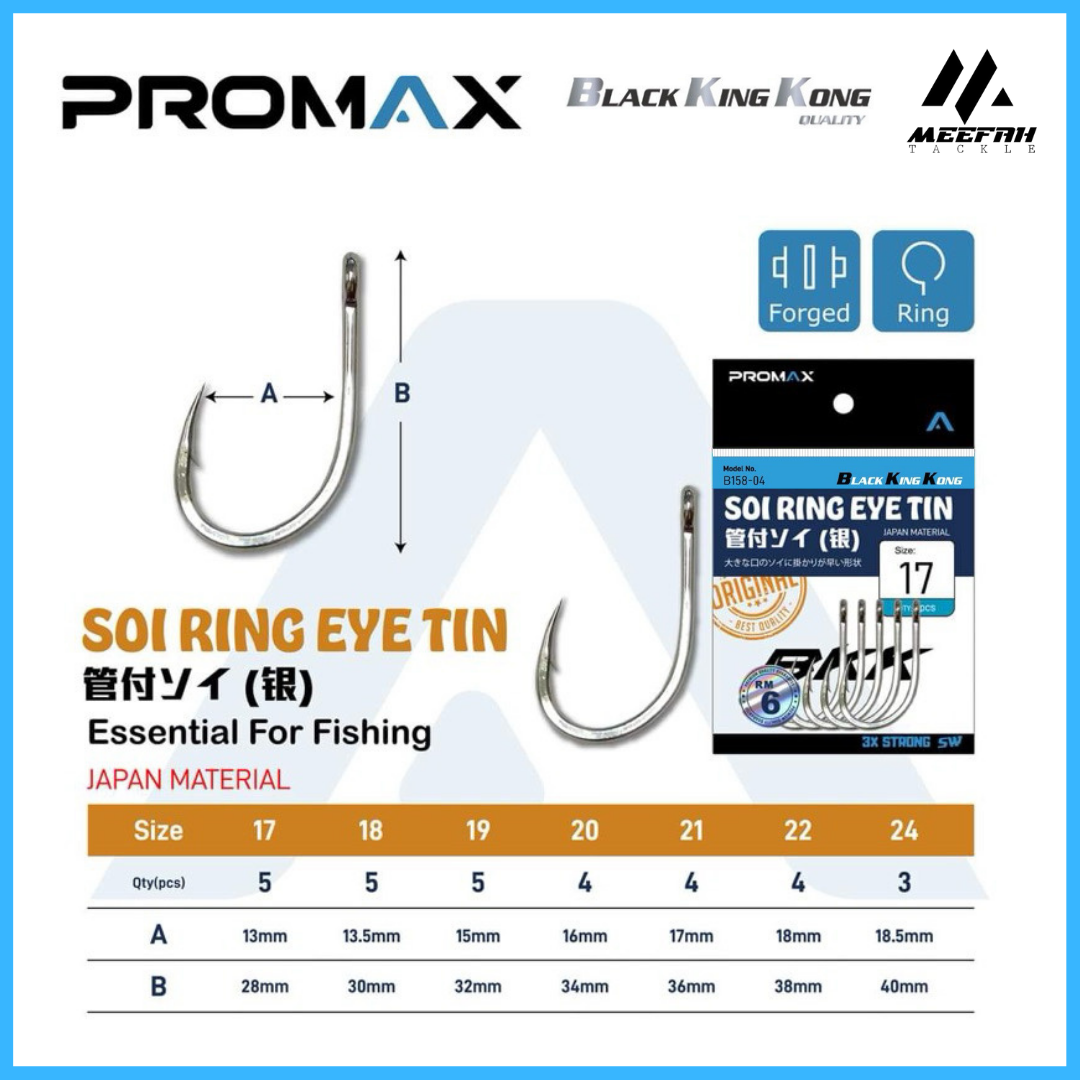 PROMAX SOI RING HOOK BKK B158-04 - Fishing Hook Mata Kail Pancing