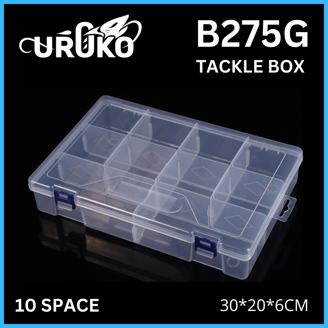 UROKO B275G MULTIPURPOSE 10 SPACE TACKLE BOX LURE BOX Fishing Tackle Box  Accessories Pancing – Meefah Tackle