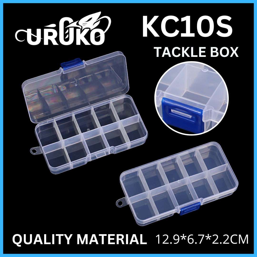 UROKO KC10S 10 SPACE SMALL MULTIPURPOSE ACCESSORIES TACKLE BOX LURE BOX  Fishing Tackle Box Accessories Pancing