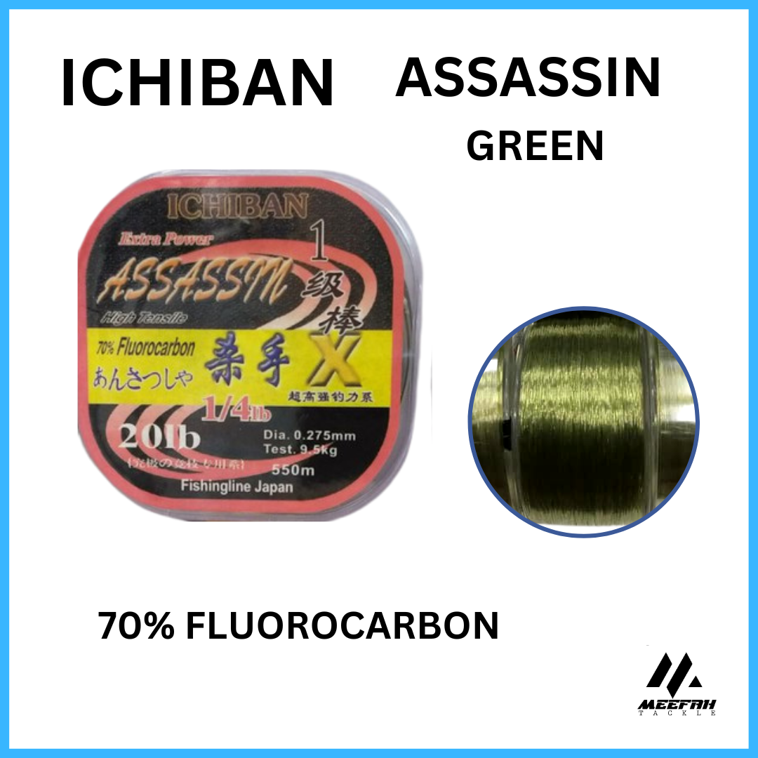 Ichiban Assassin 70% Fluorocarbon Mono Leader Fishing Leader Line