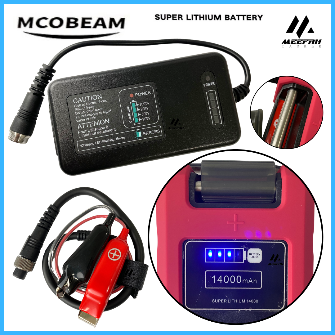 MCO BEAM Super Lithium Battery MK 14000 14.8V LI ION For Electric Reel (  Powerbank ) – Meefah Tackle