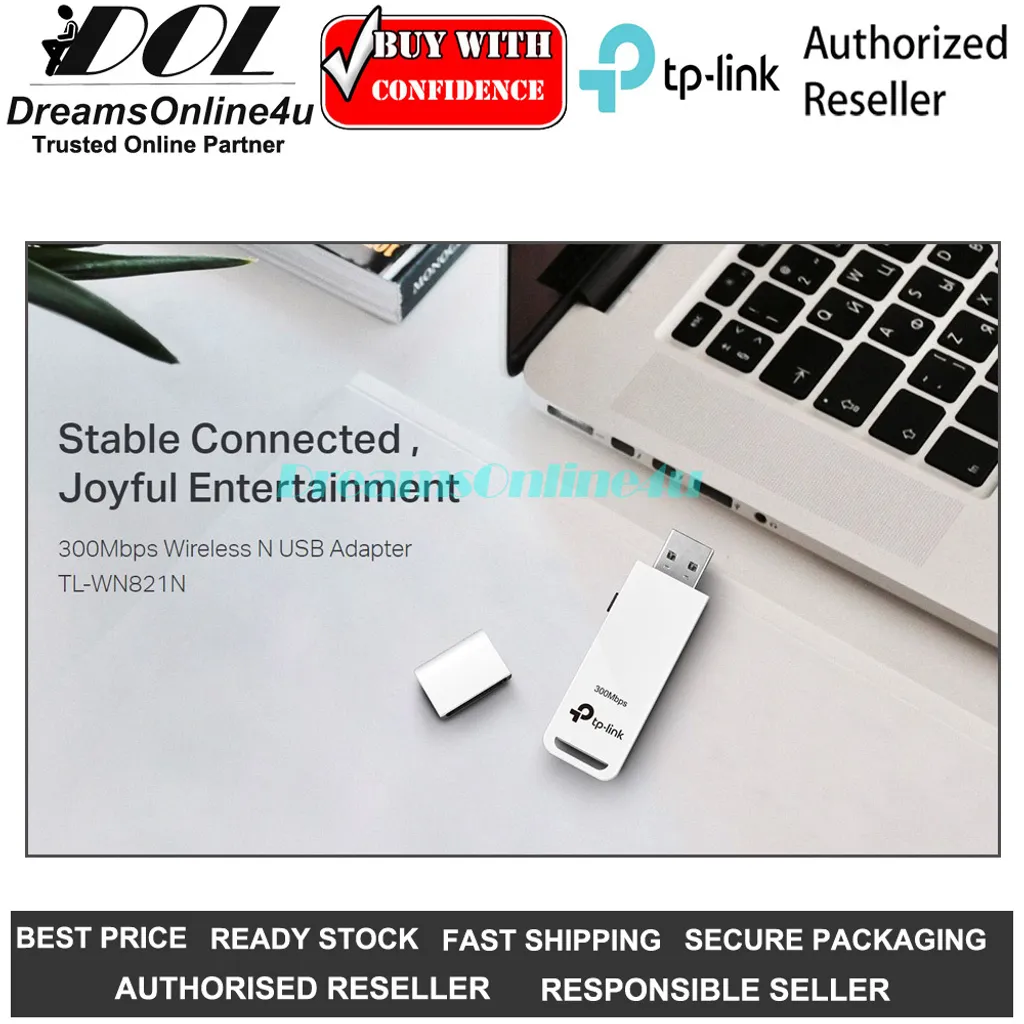 Tp Link Tl Wn1n Wn1n 300mbps Wireless N Usb Wifi Dongle Adapter 3 Years Warranty Dreamsonline4u