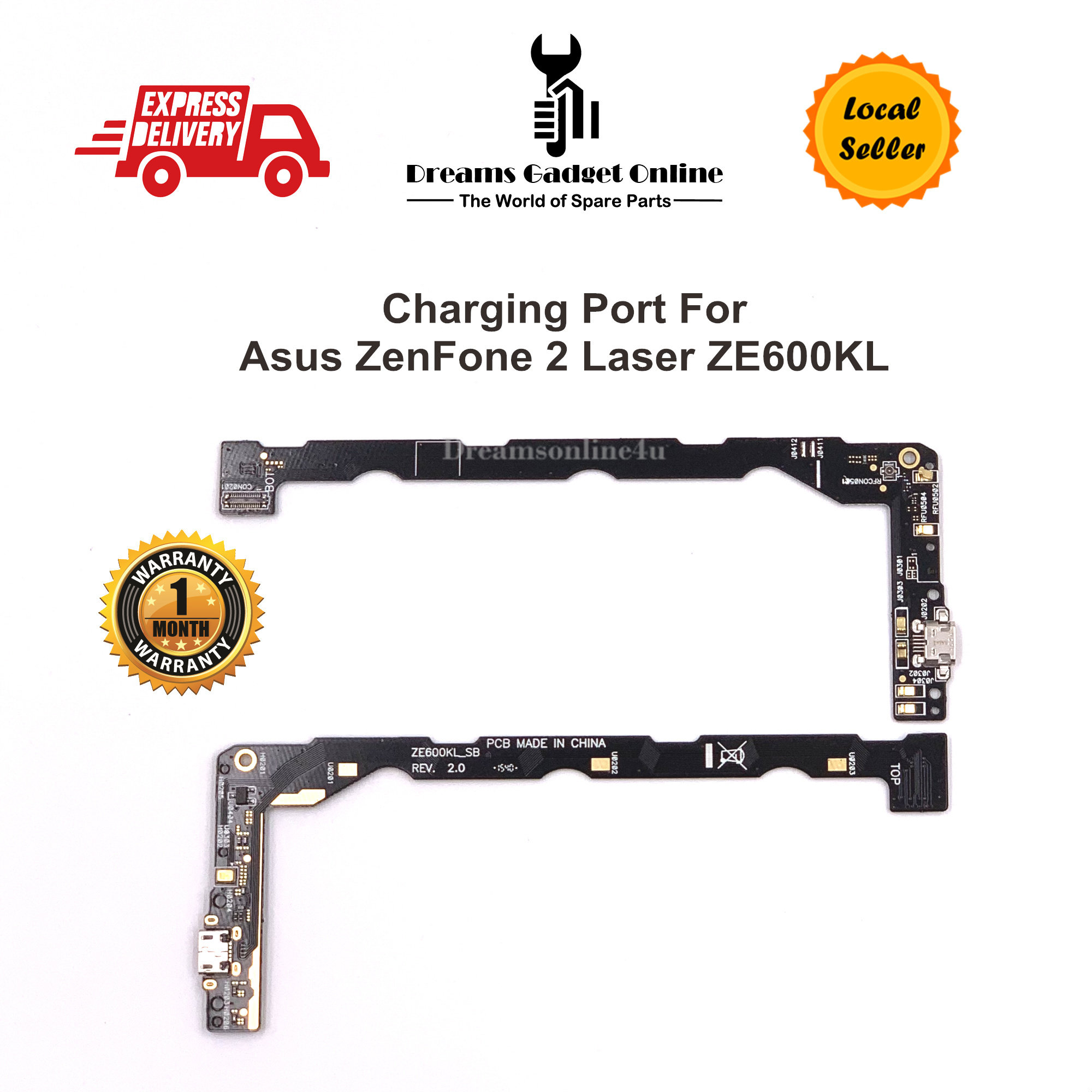 Replacement Charging Port Board With Mic For Asus Zenfone 2 Laser Ze600kl Full Ic Dreamsonline4u