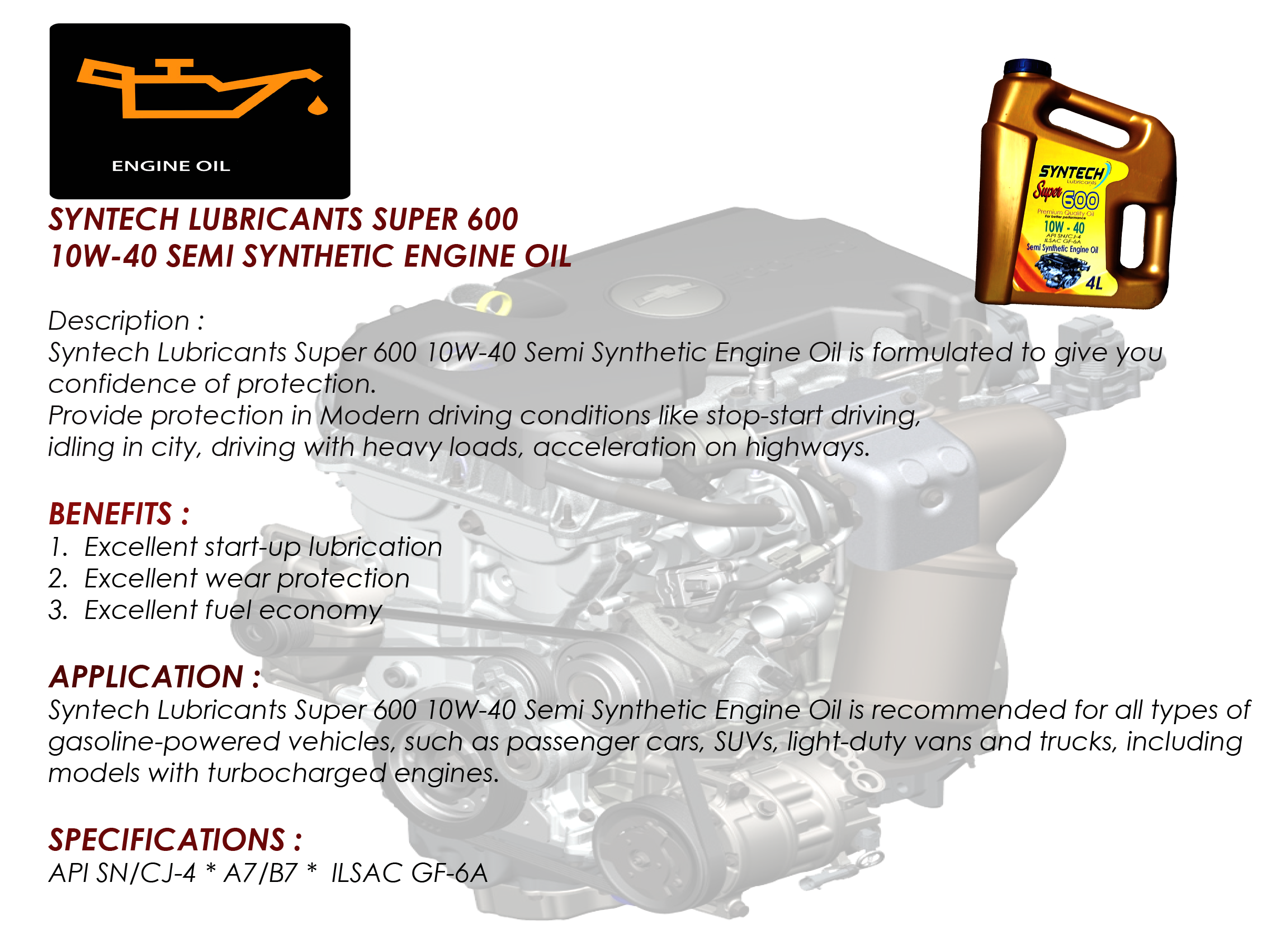 F Super 600 Engine Oil 10W40 Semi Synthetic  A5-148Hx210W-Landscape