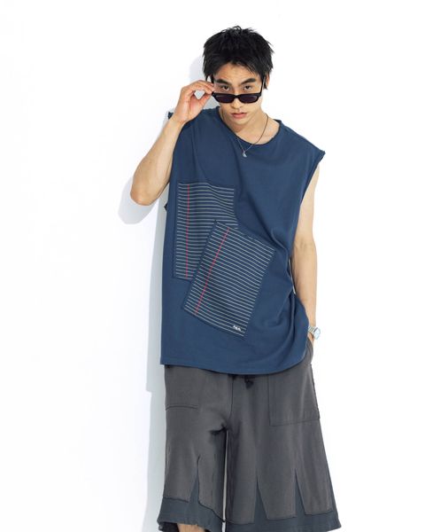 ANGLAN] Notebook Patch Sleeveless - Navy – Efact.shop