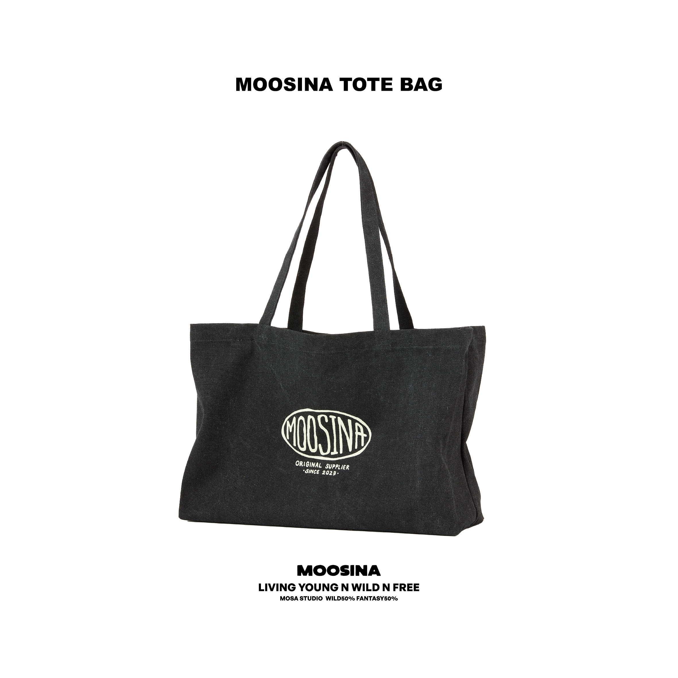 MOSA TOTE BAG-CARBON BLACK