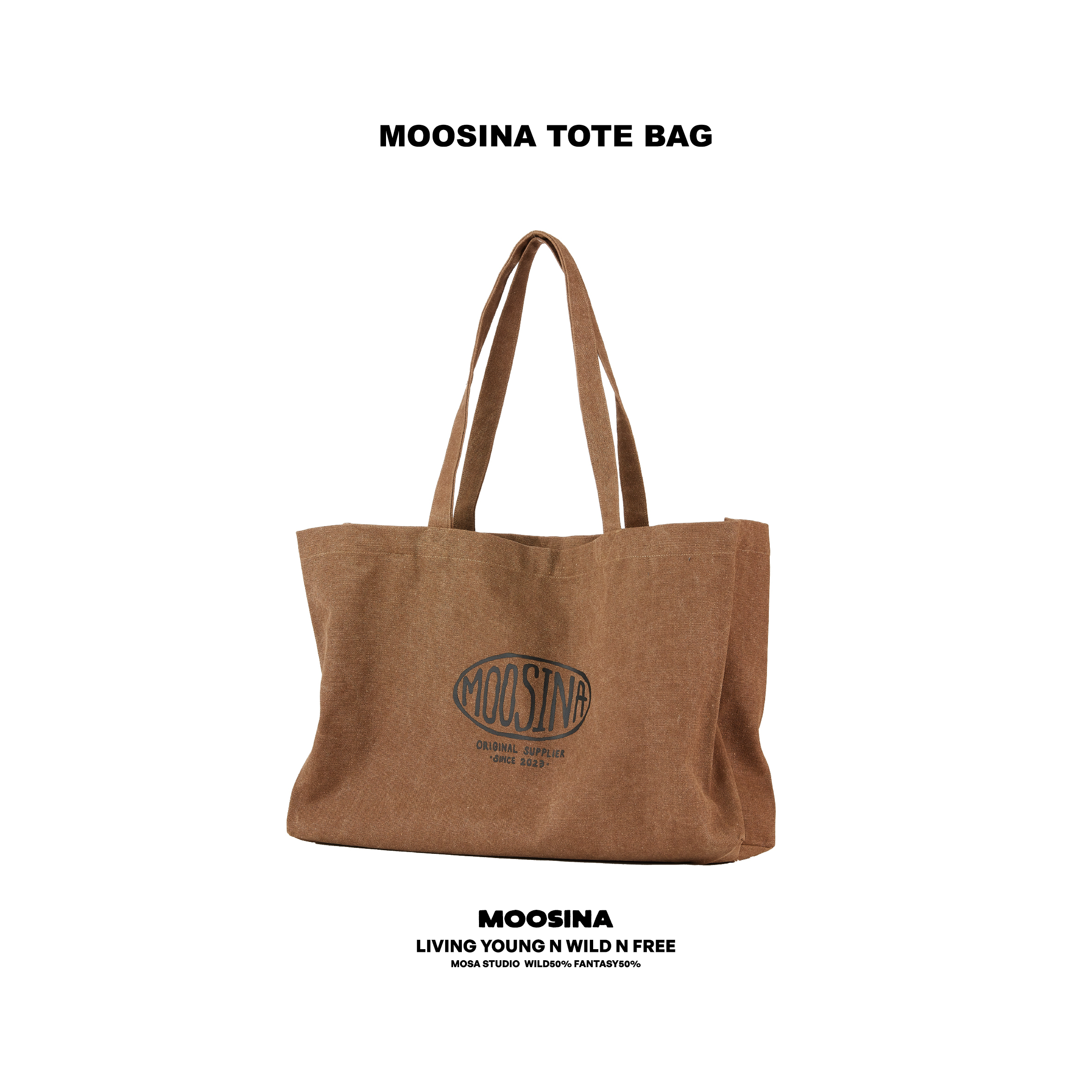 MOSA TOTE BAG-COFFEE BROWN