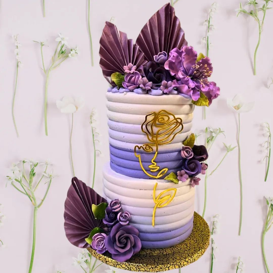 2 tier Buttercream Cake Floral