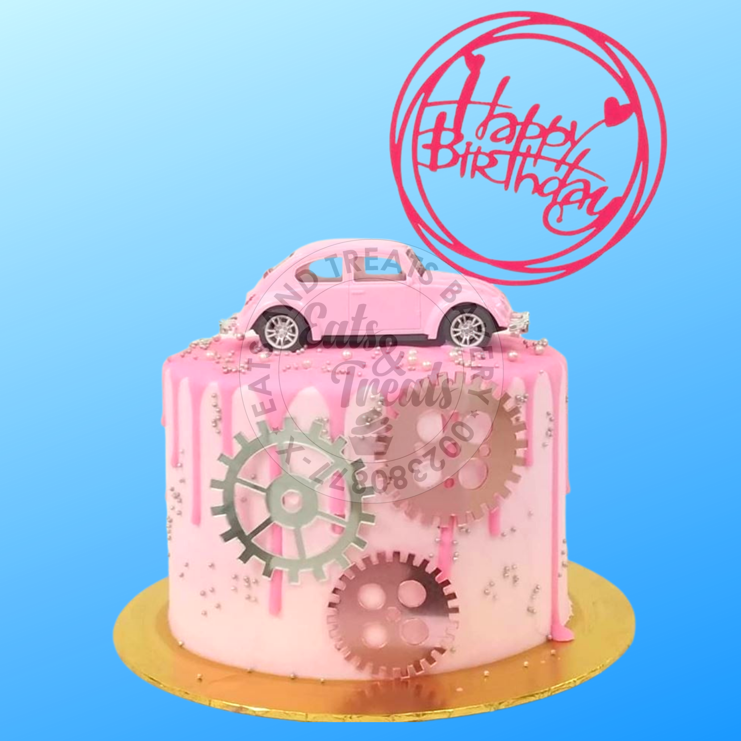 Pink VW Beetle 5 inch