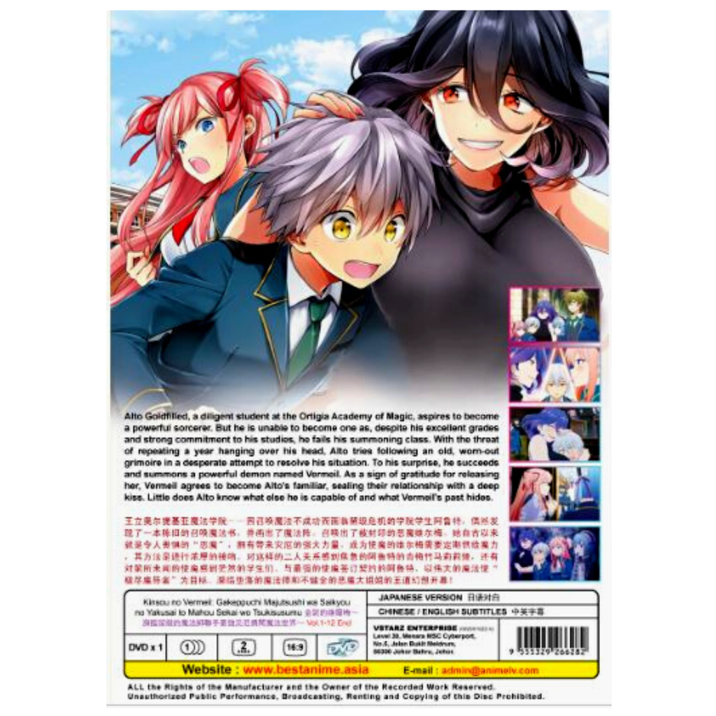 KINSOU NO VERMEIL : GAKEPPUCHI MAJUTSUSHI WA SAIKYOU NO YAKUSAI TO MAHOU  SEKAI WO TSUKISUSUMU ( a.k.a VERMEIL IN GOLD ) - COMPLETE TV SERIES  *SKCT-210923158* – Suppliergood