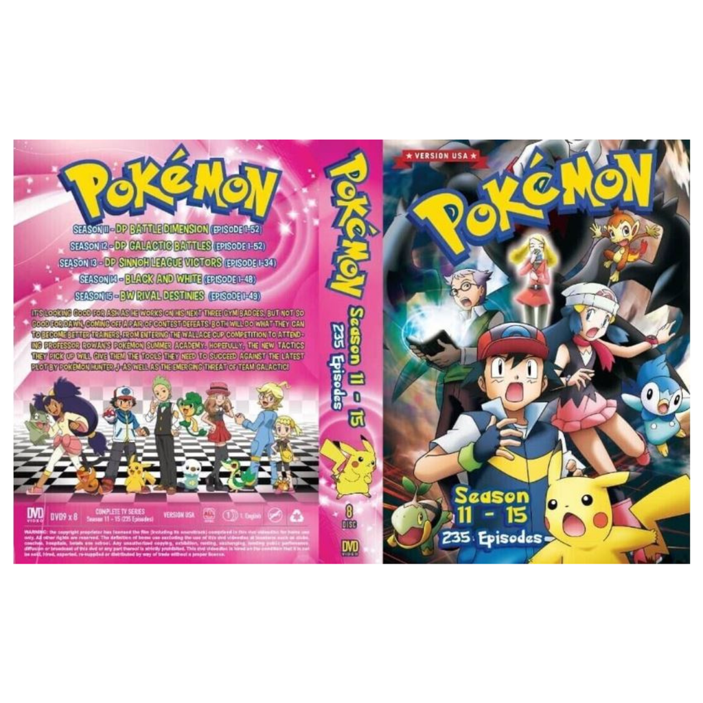 DVD Pokemon Season 1-5 Complete TV Series English Dubbed Anime NEW +Tracking